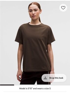 lululemon athletica All yours Cotton T shirt in Espresso